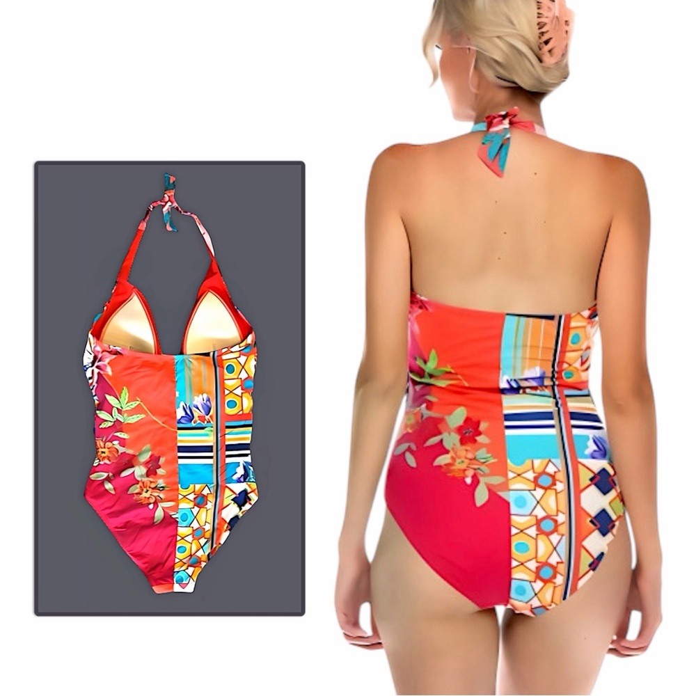 Johnny Was Color Twist One Piece Swimsuit - Picture 15 of 16